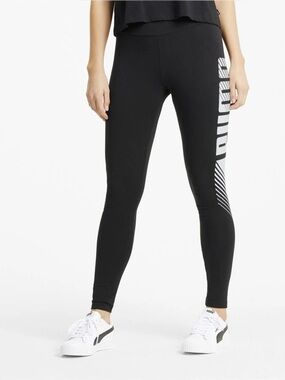Puma way 1 Leggings - Black White Logo - large